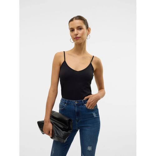Vero Moda 5713027979154 Chemise Et Haut Débardeur Col V Sans Manches Coton, Elastane - S