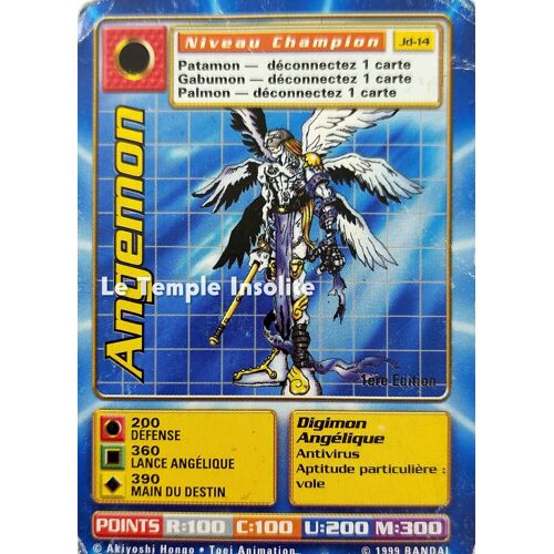 Carte Bandai Digimon - Angemon Jd-14 1999