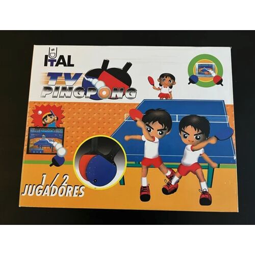 Lot Rétro Gaming – Console / Jeu Tv Ping Pong (Marque Ital) | Lot De 13 Pièces | Neuf