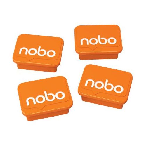 Nobo Haftmagnet Orange, 4 Stück Aimant de tableau blanc