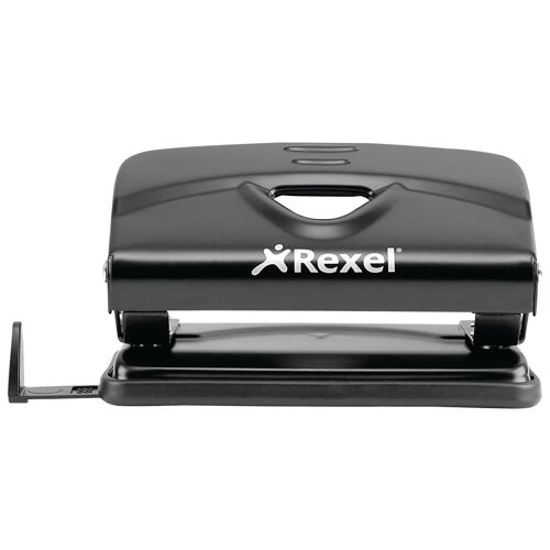 Rexel Perforateur Métal Économique 2 Trous 30 Feuilles, Noir