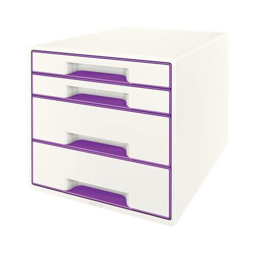 Leitz Wow Cube Module De Classement De Bureau Plastique Métallique Et Violet