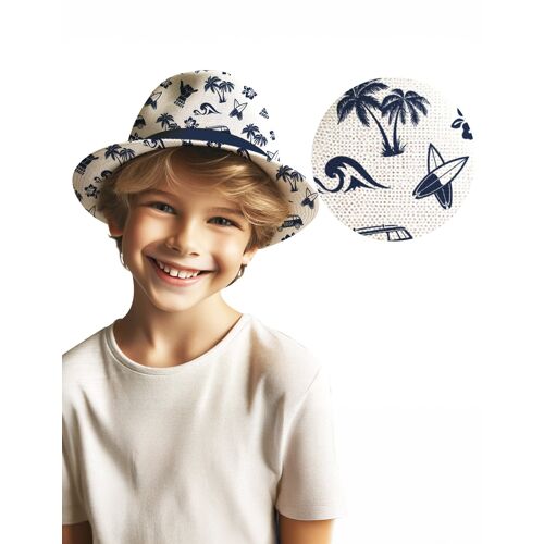 Chapeau D'été Enfant Motif Surf