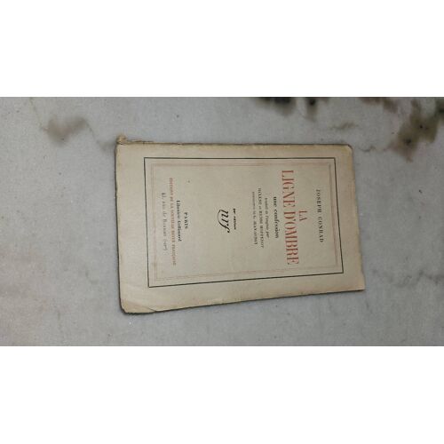 La Ligne D Ombre De Joseph Conrad 10e Édition Librairie Gallimard 1929