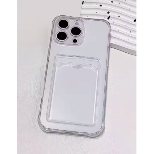 Coque pour Iphone 16 Pro Max - 6.9 Pouces Coque Transparente Avec Pochette Pour Carte Bancaire. Livrée avec stylet / stylo pour smartphones.