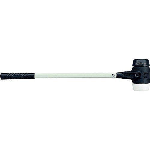 Marteau de frappeur HALDER SIMPLEX Caoutchouc chargé / superplastique avec boîtier en fonte malléable renforcée et manche en fibre de verre - D=80 mm - 3727.081