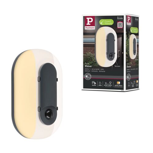 Applique D'extérieur Led Elunor Ip65 Allongée 122x212 Mm 2200 - 4000k 18,5w 1460lm 230v Anthracite, Blanc Polycarbonate
