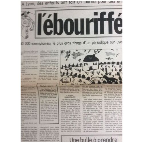 L' Ébouriffé : Article De Libération (1 Feuillet) De Février 1976 Sur Ce Journal Destiné À La Jeunesse ("Le Journal Du Jeune Spectateur")