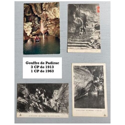Grottes & Gouffres : 9 Cartes Postales (Padirac-Chorancé-Grotte Des Demoiselles-Gottes De Betharram) (6 Avec Affranchies, Avec Correspondance, 1913/90 / 3 N'Ont Pas Circulé)
