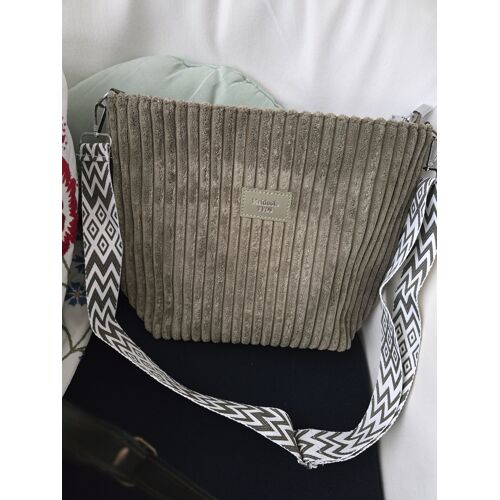 Sac a bandouliere vert velour