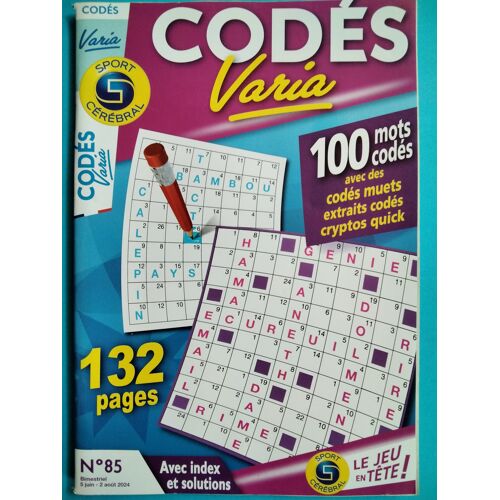 Codés Varia N° 85 (Revue Mots Codés - 2024)