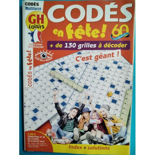 Codés En Fête N° 49 (Revue Mots Codés - 2024)