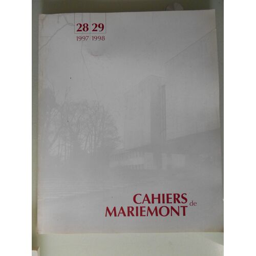 Les Cahiers De Mariemont 28-29