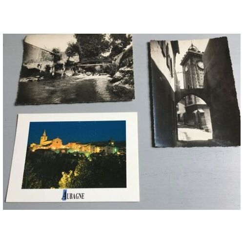 3 Cartes Postales : Aubagne, (2 N&b, N'ont Jamais Circulé & 1 Couleur Avec Correspondance)