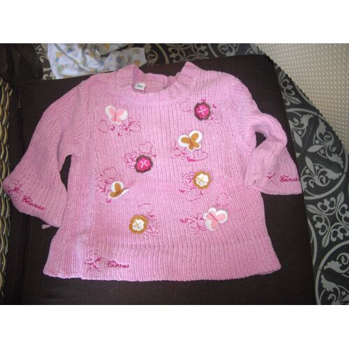 Pull Rose Laine Fille 12 Mois