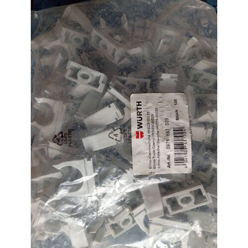 Clips-tubes Wurth Elmo diamètre 25 mm 100 pieces