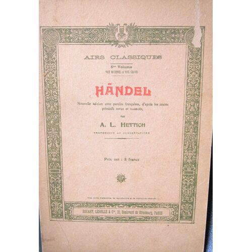 Händel - Airs Classiques : 5e Volume, Voix Moyennes Et Voix Graves