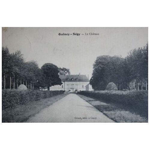 Carte Postale Affranchie : Quincy-Segy, 1908