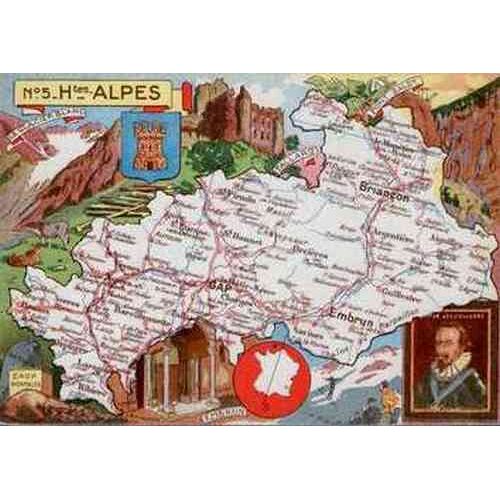 Cpa 05 - Département N°5 Hautes Alpes - Edition Blondel Rougery - Paris 1945