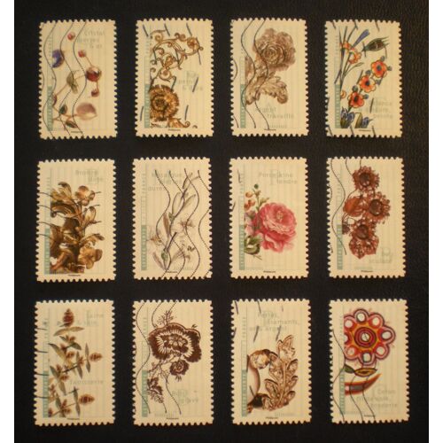 Fleurs Et Métiers D'art - Série Complète De 12 Timbres Oblitérés - France - Année 2017