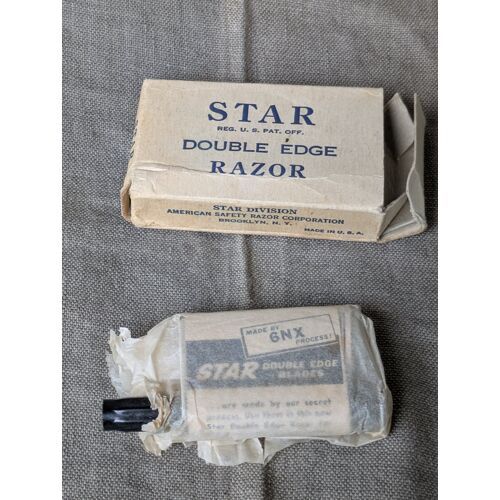 Ww2 Us Rasoir Militaire Américain " Star " Neuf Dans Son Emballage Reg Us Pat Off (39-45) Be
