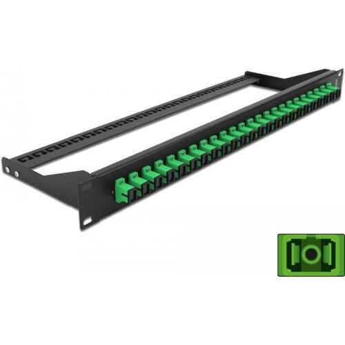Delock - Patch Panel - Rack montierbar - SC SM X 24 - Schwarz, grün - 1U - 48,3 cm (19") (43381)