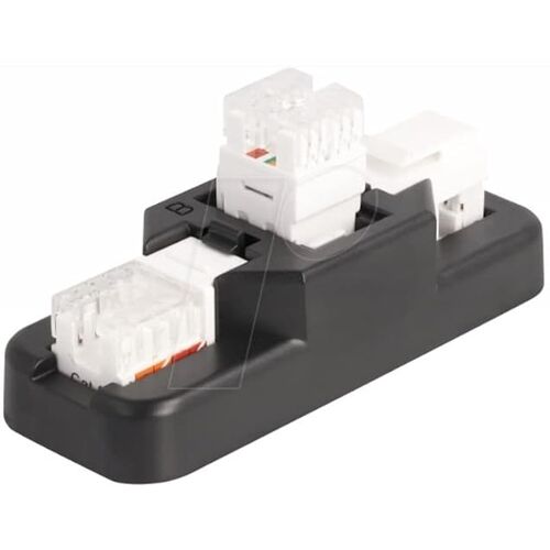 Delock Keystone LSA Set mit Auflegehalterung RJ45 / RJ11 Cat.6 schwarz (87104)