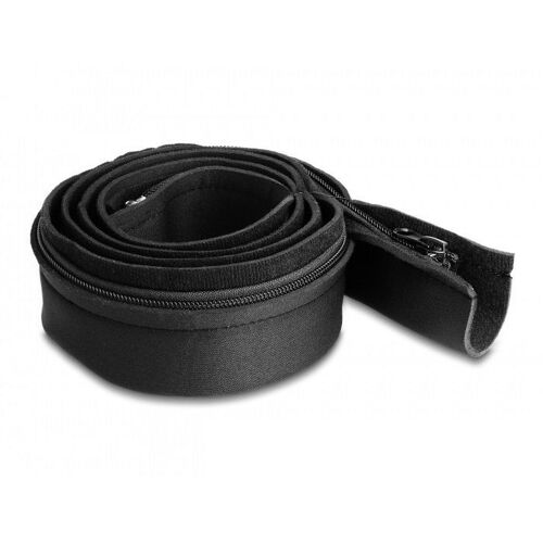 Delock Gaine de câble néoprène flexible avec fermeture éclair 1,5m x 100mm noir (150 cm), Gaine + protection pour câbles, Noir