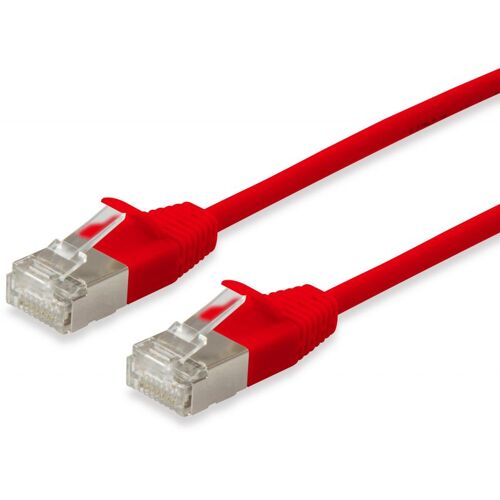 Equip Patchkabel Cat6A Slim F/FTP 2xRJ45 0.15m rot LSZH Polybeutel