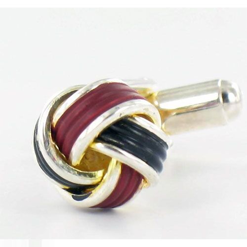 Boutons De Manchette - Noeud Bleu Marron