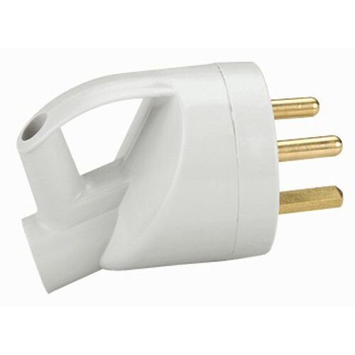 Fiche Legrand 2P+T 20A 400V  angle droit avec anneau gris