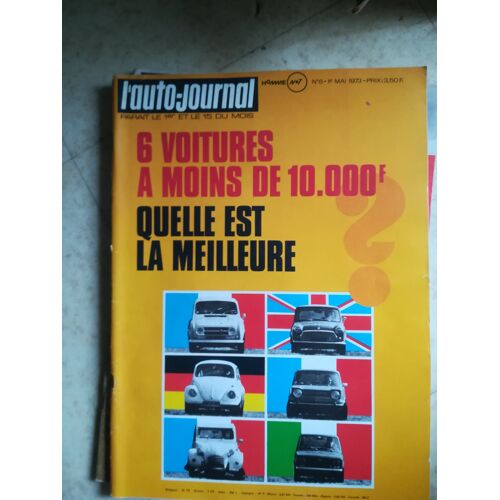 Auto Journal 8 De 1973 Toyota Celica 1600 St,Mercedes 450,Fiat X1/9,Simca 1000 Ls,Fiat 126,Renault 4,Vw 1200,Citroen 2cv6,Mini 850,Honda Monkey Z50a,Dax St70,Motobecane X1,Peugeot Gt10,Suzuki Rv99 Van