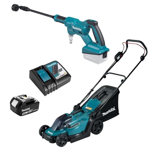 Makita DLX2583T 18V LXT tondeuse sans fil 33 cm et nettoyeur haute pression 24 bar