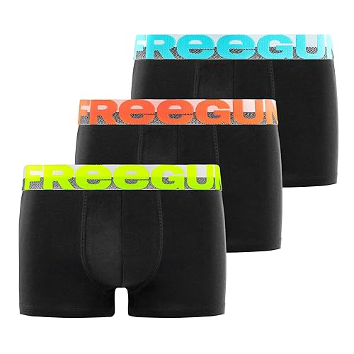 Lot De 3 Boxers Dynamique Noir/Jaune/Bleu/Orange