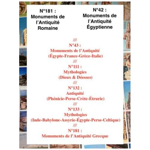 Antiquité: 7 Planches Arnaud (33x24 Cm) = Monuments De L’Antiquité Égyptienne, Grecque & Romaine/Mythologies (Dieux & Déesses-Inde-Babylone-Assyrie-Égypte-Perse-Celtique)