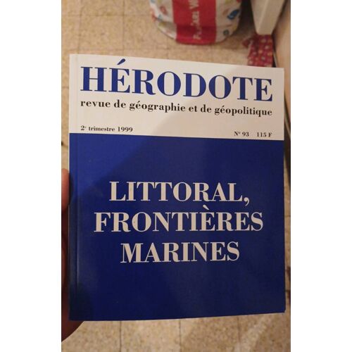Herodote N93. Littoral Frontières Marines