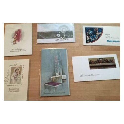 Communion : 8 Cartes (3 Avec Enveloppe - 2 Doublons) (Souvenir De Communion - Sincères Félicitations À L'Occasion De ... ) (Sans Correspondance - Années 60/70)