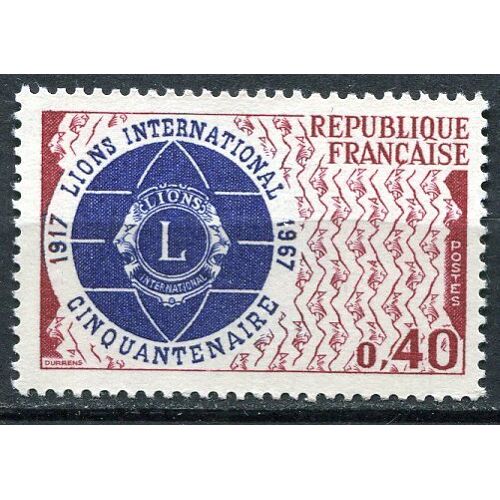 Cinquantenaire Du Lions International Année 1967 N° 1534 Yvert Et Tellier Luxe