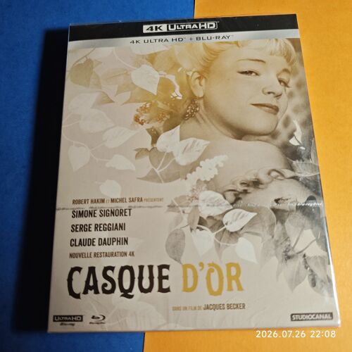 Casque D'Or 1952 Blu-Ray 4k Ultra Hd Jacques Becker, Simone Signoret. Serge Reggiani