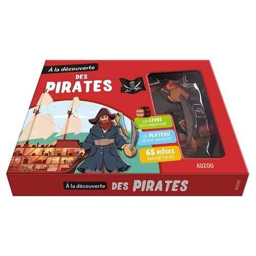 A La Découverte Des Pirates - Coffret Avec 1 Plateau Aimanté Et 65 Pièces Magnétiques