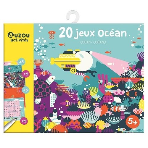 20 Jeux Océan - Ocean - Océano - Avec Un Feutre Effaçable