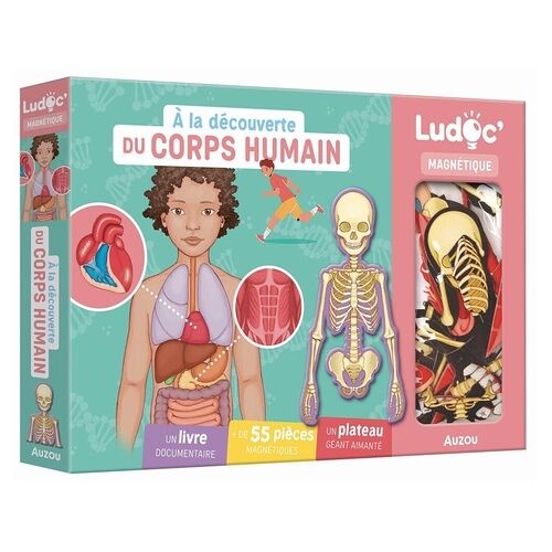A La Découverte Du Corps Humain - Coffret Avec 1 Livre Documentaire, + De 55 Pièces Magnétiques Et 1 Plateau Géant Aimanté