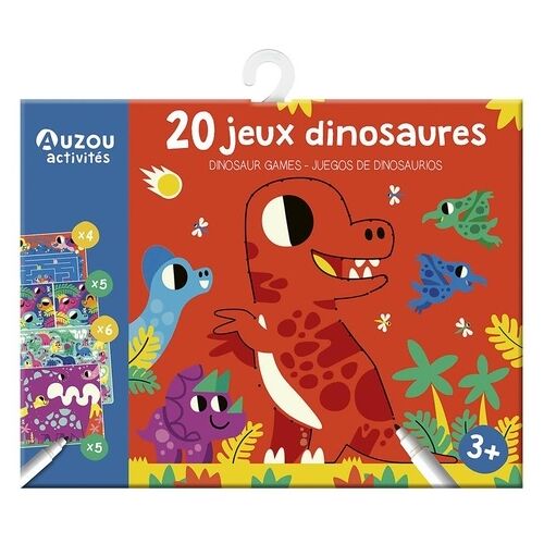 20 Jeux Dinosaures - Avec 1 Feutre Effaçable