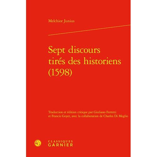 Sept Discours Tirés Des Historiens (1598)