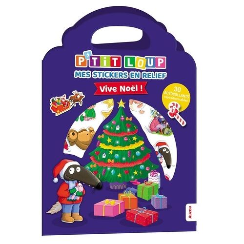 Mes Stickers En Relief P'tit Loup - Vive Noël - 30 Autocollants Repositionnables