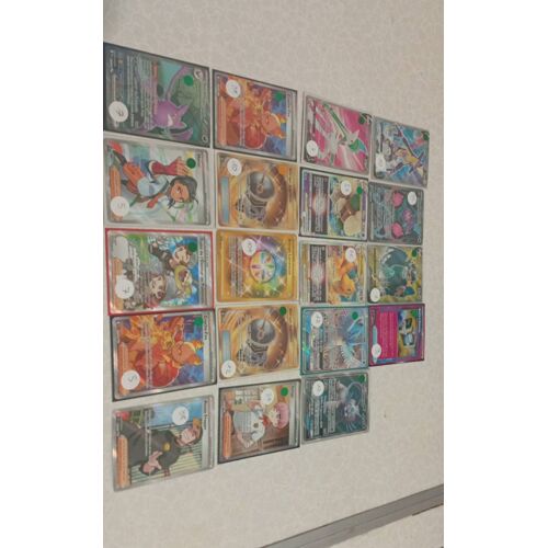 Lot 19 Cartes Pokémon Ultra Rare Gold Dresseur Full Art Fa High Tech V Vstar Ex Gx