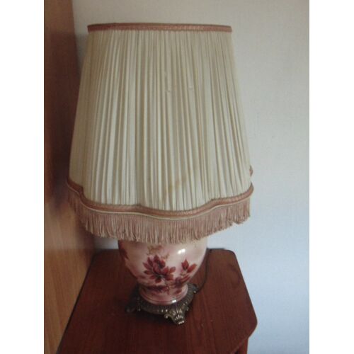 🛋? Lampe Vintage Drimmer – Céramique & Laiton (Années 70–80)
