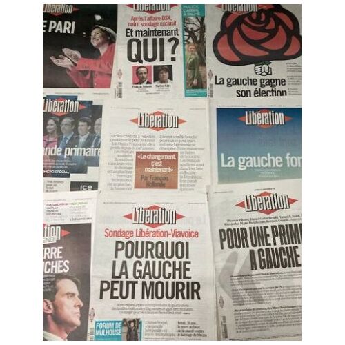 Débats De La Gauche Vus Par Libération (38 N° Du Quotidien - 2007 À 2022 (Royal/Dsk/Hollande/Taubira/Mélenchon/ Hidalgo/Jadot/Rousseau/Roussel)