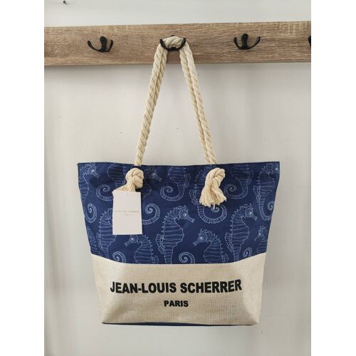 Jean-Louis Scherrer Paris Nautical Summer Beach Tote Bag | Large Rope Handle Shopper |