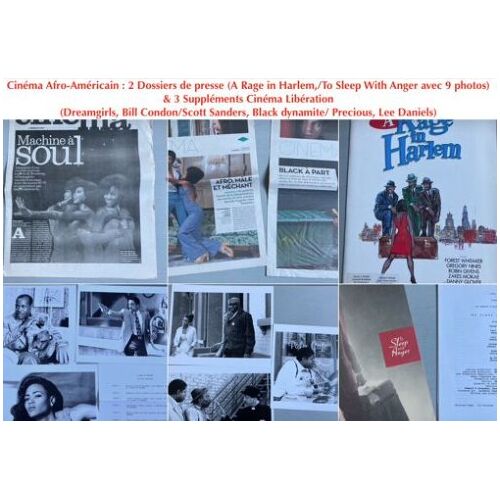 Cinéma Afro-Américain : 2 Dossiers De Presse (A Rage In Harlem,/To Sleep With Anger Avec 9 Photos) & 3 Suppléments Cinéma Libération (Dreamgirls, Bill Condon/Scott Sanders, Black Dynamite/ Precious